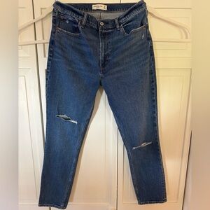 A&F High Rise Distressed Skinny Ankle Size 30 / 10